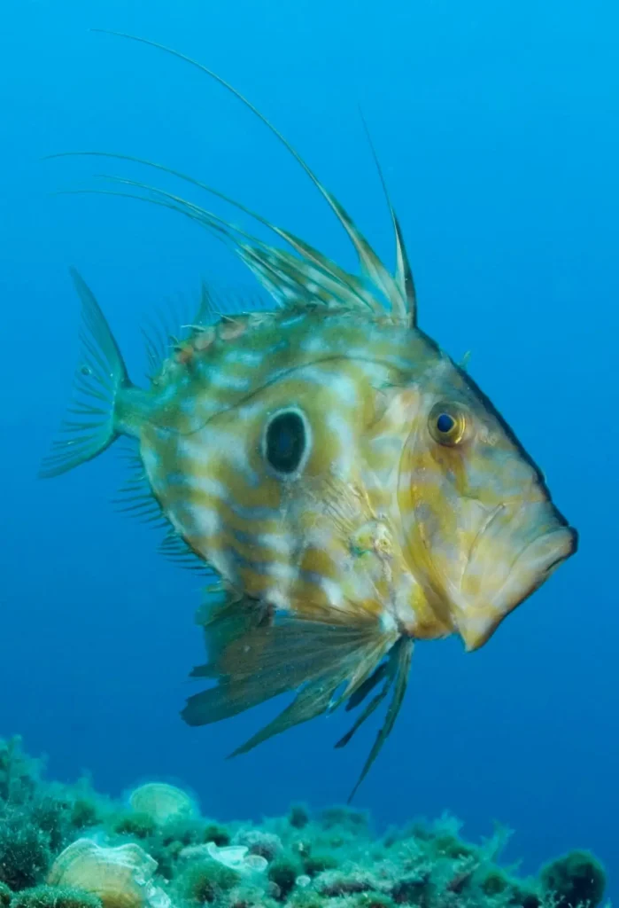 Pez san pedro observado en aguas abiertas durante buceo en Punta Gavina
